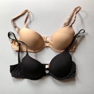 Black & Nude (2!) PINK Victoria’s Secret Bras